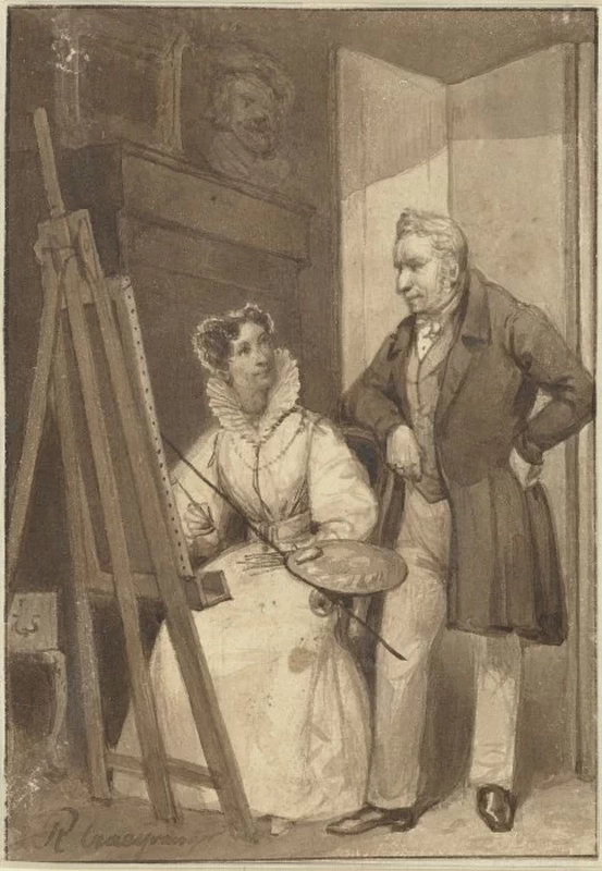 Ritratto di Guglielmina Federico Sofia di Prussia, principessa di Orange - Nassau, con il marito re Guglielmo I, Rijks Museum, Ansterdam